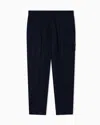 Armani Exchange Pleated Trousers In Blue