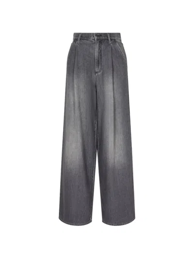 Armani Exchange Pleated Trousers In Gray