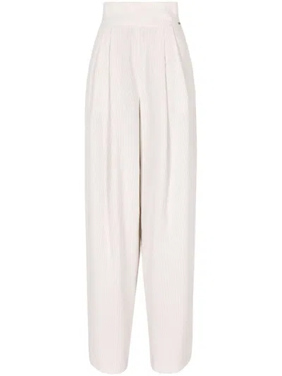 Armani Exchange Pleated Trousers In Neutrals