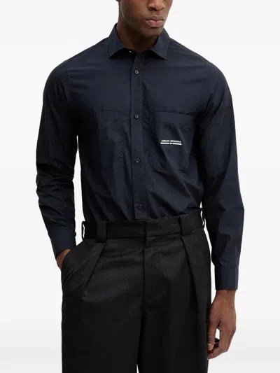 Armani Exchange Pocket Shirt In Black