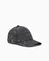 Armani Exchange Polka Dot Visor Hat In Black