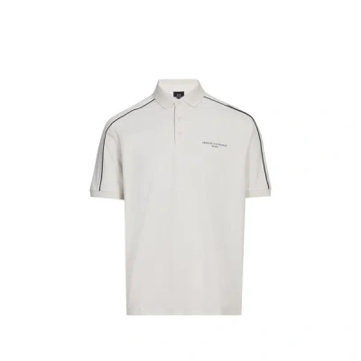 Armani Exchange Polo À Manches Courtes En Coton In White