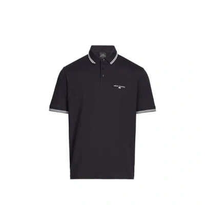 Armani Exchange Polo En Coton In Black