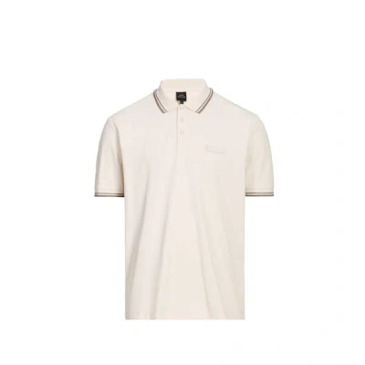 Armani Exchange Polo En Coton Piqué À Passepoils Contrastés In Brown