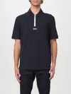 Armani Exchange Regular Fit Polo With Zip In Blue