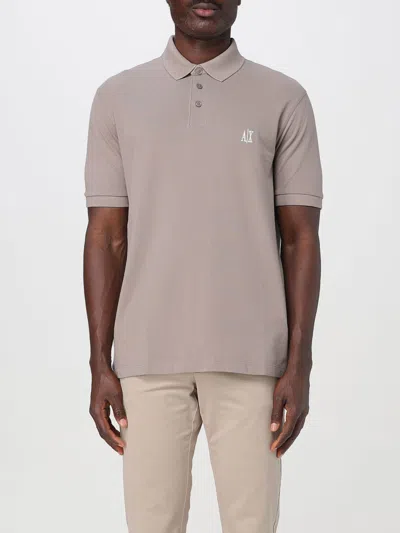 Armani Exchange Polo Shirt  Men Color Dove Grey In Neutral