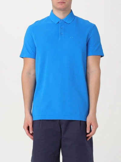 Armani Exchange Polo Shirt  Men Color Royal Blue