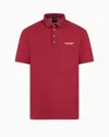 Armani Exchange Polo Shirt In Milan/new York Jersey In Burgundy