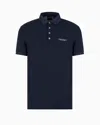 Armani Exchange 8nzf80 Logo Polo In Blue