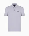 Armani Exchange Polo Shirt In Milan/new York Jersey In Purple