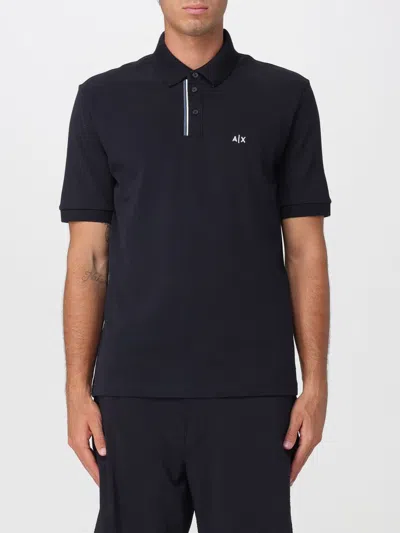 Armani Exchange Polo Shirt Men Color Navy In Blue