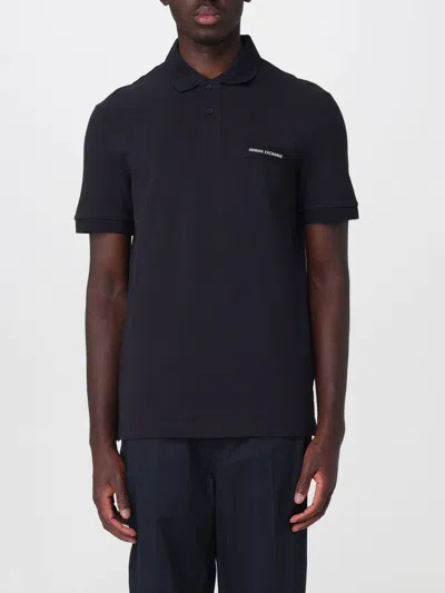 Armani Exchange Slim Fit Polo T Shirt Navy In Blue