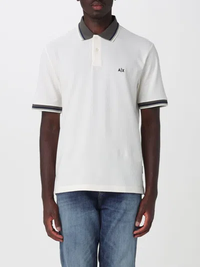 Armani Exchange Polo Shirt Men Color Yellow Cream In White