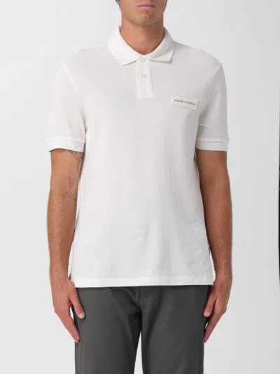 Armani Exchange Polo Shirt Men Color Yellow Cream In White