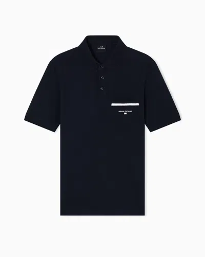 Armani Exchange Polo Shirts In Black