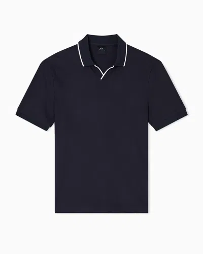 Armani Exchange Polo Shirts In Blue