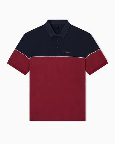 Armani Exchange Polo Shirts In Burgundy