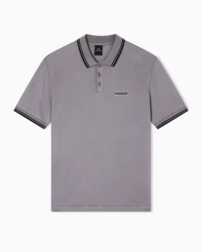 Armani Exchange Polo Shirts In Gray