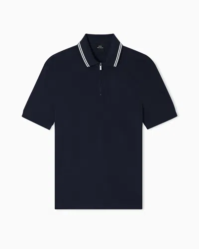 Armani Exchange Polo Shirts In Black