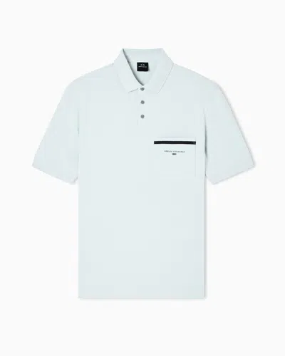 Armani Exchange Polo Shirts In Blue