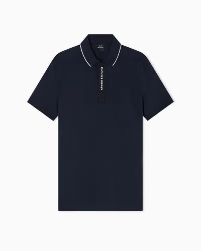 Armani Exchange Polo Shirts In Blue