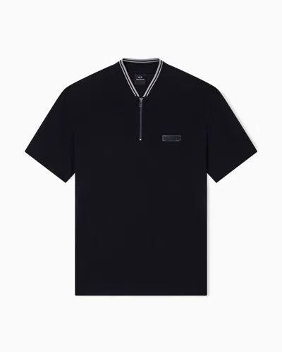 Armani Exchange Polo Shirts In Black