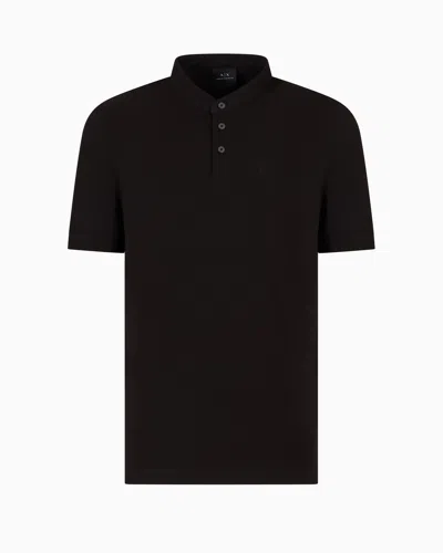Armani Exchange Polo Shirts In Black