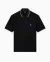 Armani Exchange Short Sleeve Polo Shirt In Black