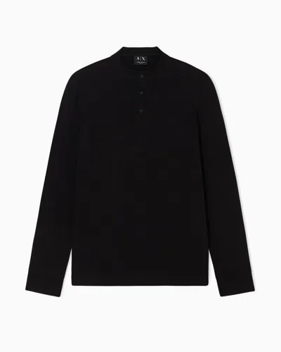 Armani Exchange Polo Shirts In Black