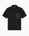 Armani Exchange Polo Shirts In Black