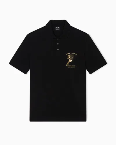 Armani Exchange Polo Shirts In Black