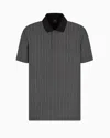 Armani Exchange Patterned Polo T Shirt Black In Black