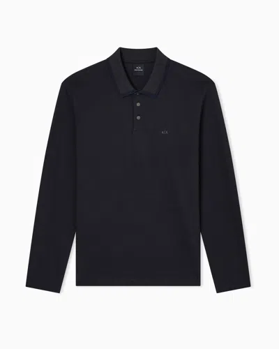 Armani Exchange Polo Shirts In Black