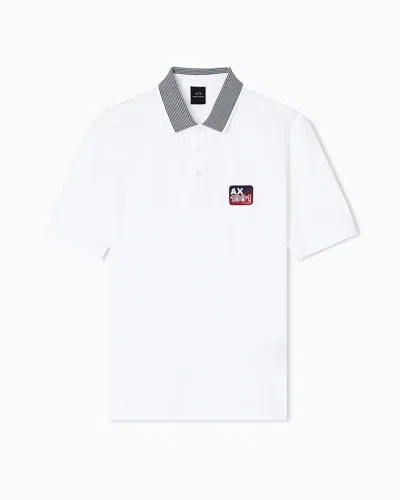 Armani Exchange Polo Shirts In White