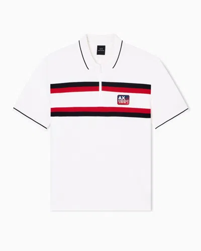 Armani Exchange Polo Shirts In White