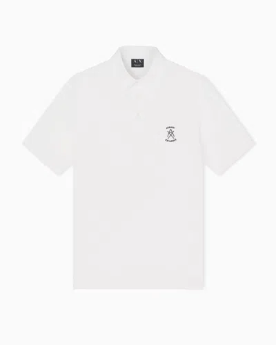 Armani Exchange Polo Shirts In White