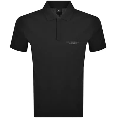 Armani Exchange Polo T Shirt Black