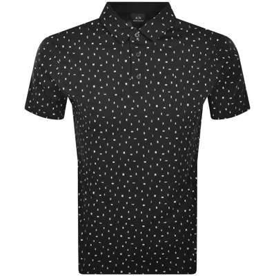 Armani Exchange Polo T Shirt Black