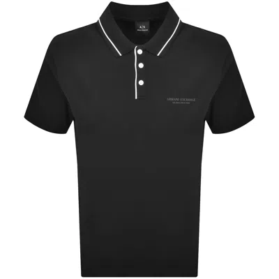 Armani Exchange Polo T Shirt Black
