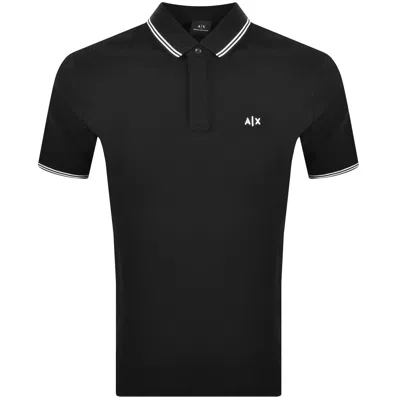 Armani Exchange Polo T Shirt Black