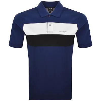 Armani Exchange Polo T Shirt Blue In Multi