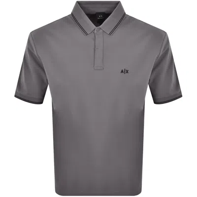 Armani Exchange Polo T Shirt Dark Gull Grey In Gray