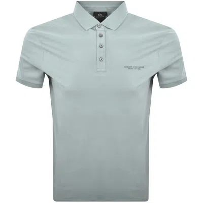 Armani Exchange Polo T Shirt Lead Green
