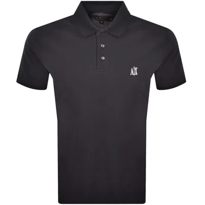 Armani Exchange Polo T Shirt Navy In Black