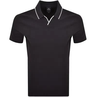 Armani Exchange Polo T Shirt Navy In Black