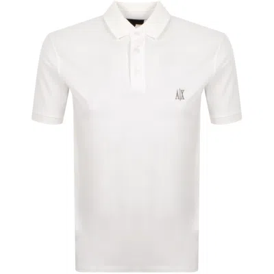 Armani Exchange Polo T Shirt Off White
