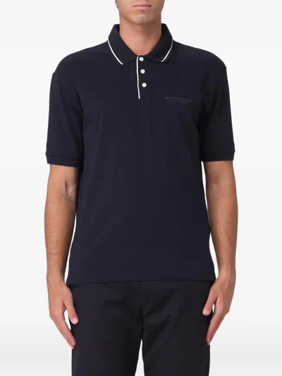 Armani Exchange Polo Shirt Men In Black