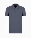 Armani Exchange Polo With Contrasting Logo In Gray