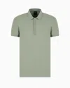 Armani Exchange Polo With Contrasting Logo In Gray