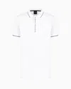 Armani Exchange Logo-print Cotton Polo Shirt In White